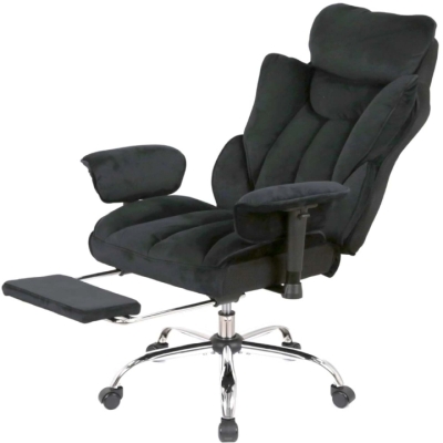 Кресло АКЛАС Бамбетель Tex RL 10093H (Велюр Черный)