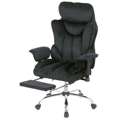 Кресло АКЛАС Бамбетель Tex RL 10093H (Велюр Черный)