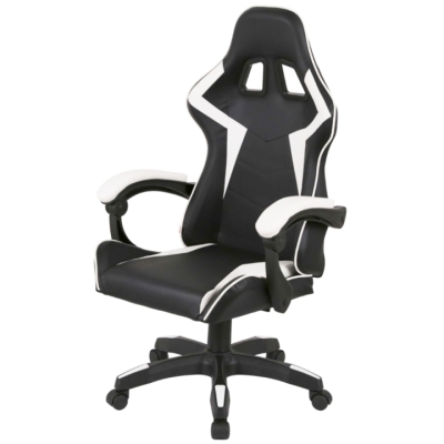 Кресло геймерское АКЛАС Бешкет ANF подростковое (PU Черный/белый)