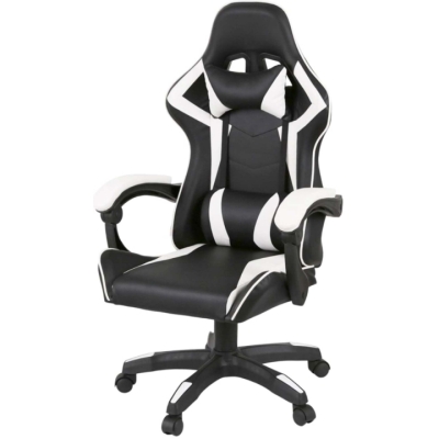Кресло геймерское АКЛАС Бешкет ANF подростковое (PU Черный/белый)