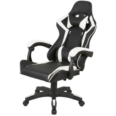 Кресло геймерское АКЛАС Бешкет ANF подростковое (PU Черный/белый)