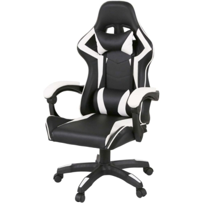 Кресло геймерское АКЛАС Бешкет ANF подростковое (PU Черный/белый)