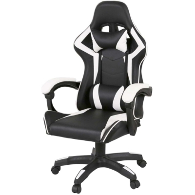 Кресло геймерское АКЛАС Бешкет ANF подростковое (PU Черный/белый)