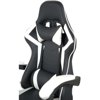 Кресло геймерское АКЛАС Бешкет ANF подростковое (PU Черный/белый)