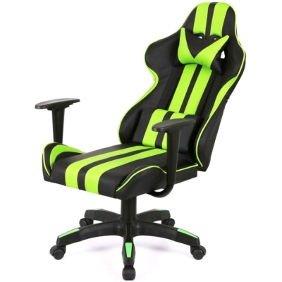Кресло геймерское АКЛАС Стрик Light ANF (PU Черный/салатовый)