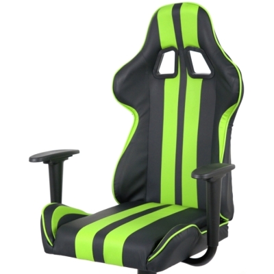 Кресло геймерское АКЛАС Стрик Light ANF (PU Черный/салатовый)
