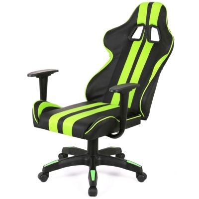 Кресло геймерское АКЛАС Стрик Light ANF (PU Черный/салатовый)