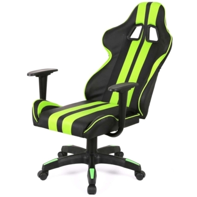 Кресло геймерское АКЛАС Стрик Light ANF (PU Черный/салатовый)