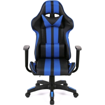 Кресло геймерское АКЛАС Стрик Light ANF (PU Черный/cиний)