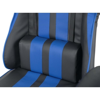 Кресло геймерское АКЛАС Стрик Light ANF (PU Черный/cиний)