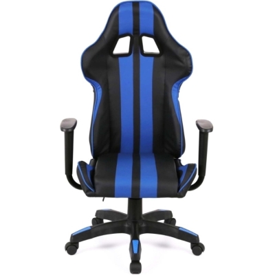 Кресло геймерское АКЛАС Стрик Light ANF (PU Черный/cиний)