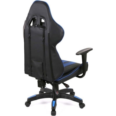 Кресло геймерское АКЛАС Стрик Light ANF (PU Черный/cиний)