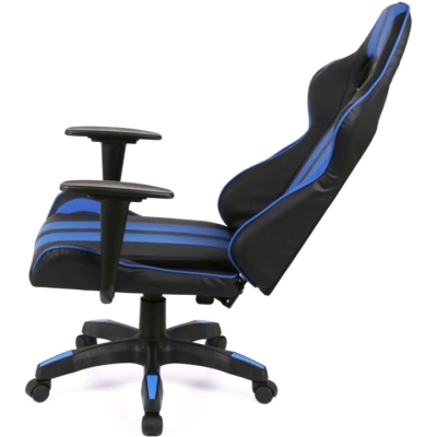 Кресло геймерское АКЛАС Стрик Light ANF (PU Черный/cиний)