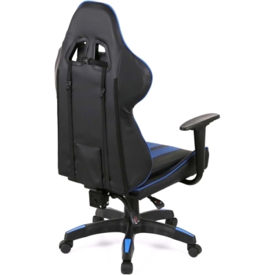 Кресло геймерское АКЛАС Стрик Light ANF (PU Черный/cиний)