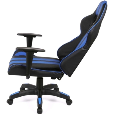 Кресло геймерское АКЛАС Стрик Light ANF (PU Черный/cиний)