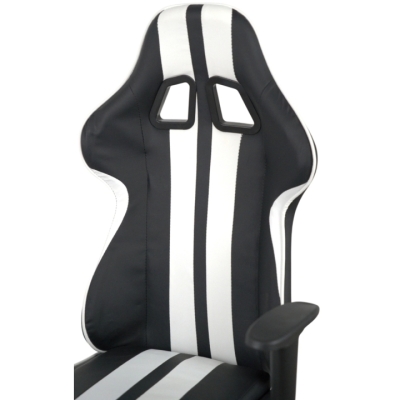 Кресло геймерское АКЛАС Стрик Light ANF (PU Черный/белый)