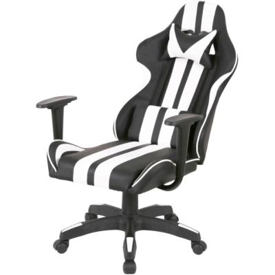 Кресло геймерское АКЛАС Стрик Light ANF (PU Черный/белый)