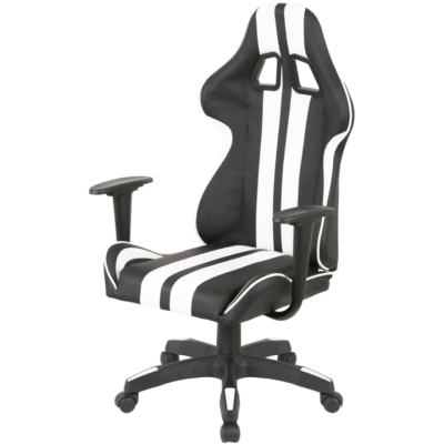 Кресло геймерское АКЛАС Стрик Light ANF (PU Черный/белый)