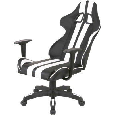 Кресло геймерское АКЛАС Стрик Light ANF (PU Черный/белый)