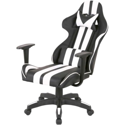 Кресло геймерское АКЛАС Стрик Light ANF (PU Черный/белый)