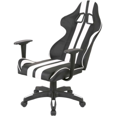 Кресло геймерское АКЛАС Стрик Light ANF (PU Черный/белый)