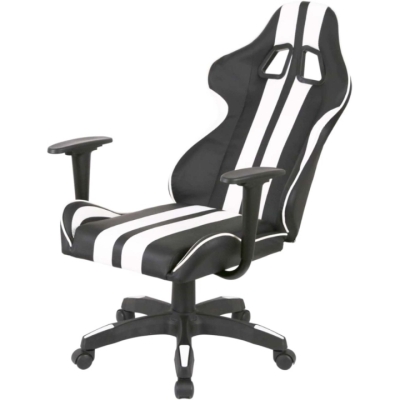 Кресло геймерское АКЛАС Стрик Light ANF (PU Черный/белый)