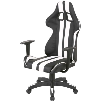 Кресло геймерское АКЛАС Стрик Light ANF (PU Черный/белый)