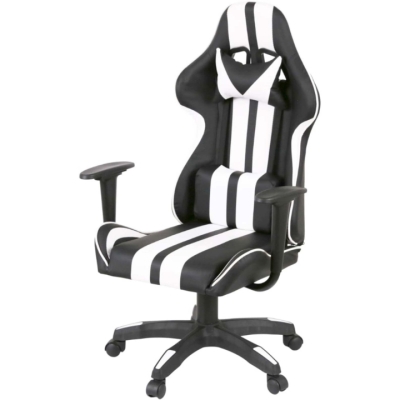 Крісло геймерське АКЛАС Стрік Light ANF (PU Чорний/білий)