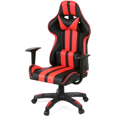 Кресло геймерское АКЛАС Стрик Light ANF (PU Черный/красный)