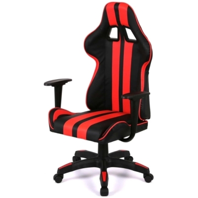 Кресло геймерское АКЛАС Стрик Light ANF (PU Черный/красный)