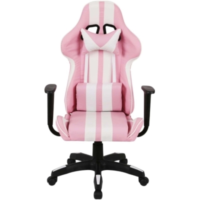 Кресло геймерское АКЛАС Стрик Light ANF (PU Розовый/белый)