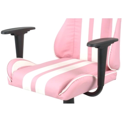 Кресло геймерское АКЛАС Стрик Light ANF (PU Розовый/белый)