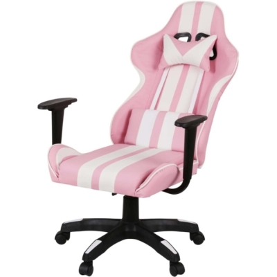 Кресло геймерское АКЛАС Стрик Light ANF (PU Розовый/белый)