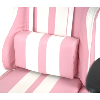 Кресло геймерское АКЛАС Стрик Light ANF (PU Розовый/белый)