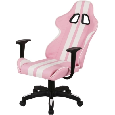 Кресло геймерское АКЛАС Стрик Light ANF (PU Розовый/белый)