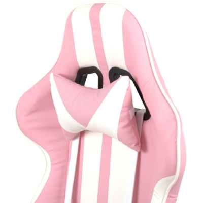 Кресло геймерское АКЛАС Стрик Light ANF (PU Розовый/белый)