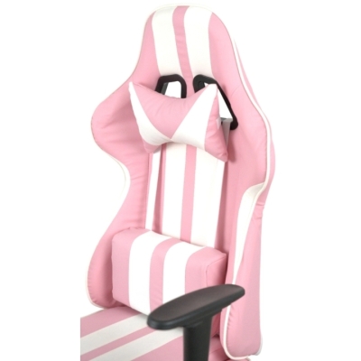 Кресло геймерское АКЛАС Стрик Light ANF (PU Розовый/белый)