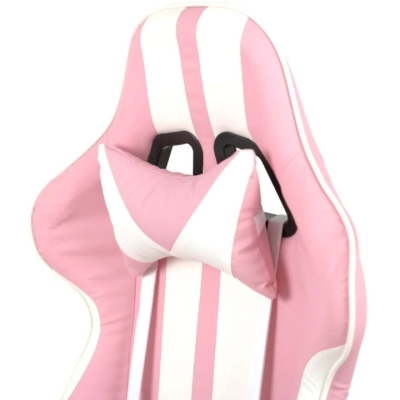 Кресло геймерское АКЛАС Стрик Light ANF (PU Розовый/белый)