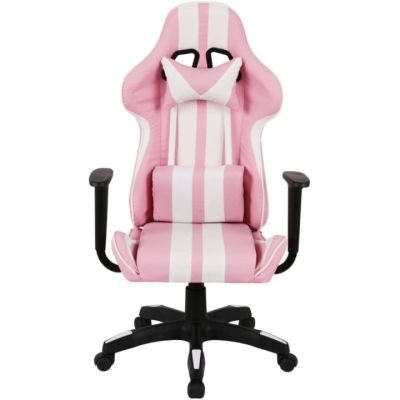 Кресло геймерское АКЛАС Стрик Light ANF (PU Розовый/белый)