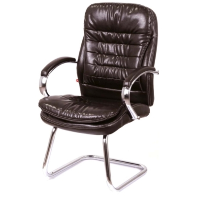 Кресло конференционное АКЛАС Валенсия CF (XY-7004G-1) Коричневый (PU Dark Brown)