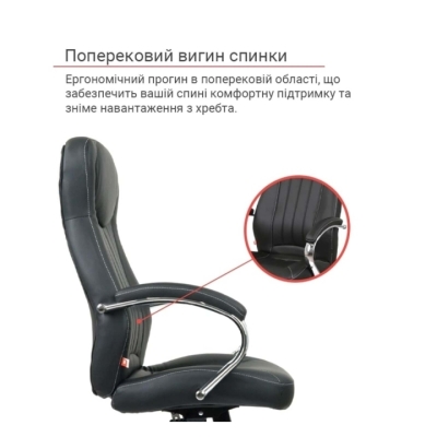 Кресло АКЛАС Вигор ANF (PU Black)