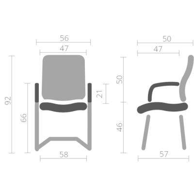 Кресло конференционное АКЛАС Смарт Soft CFA (PU Black)