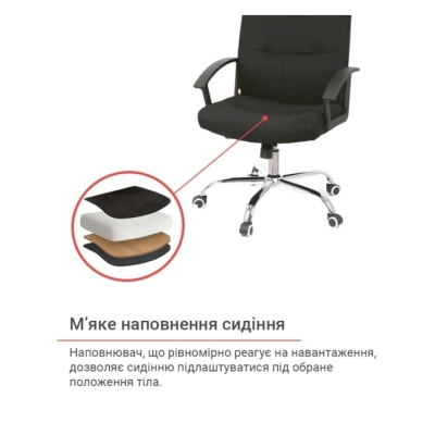 Кресло АКЛАС Смарт Soft TILT (PU Black)