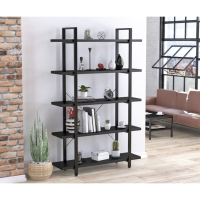 Стеллаж Сингл-5-120 Loft Design Черный ST7