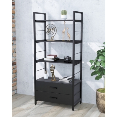 Стеллаж L-155 с ящиками Loft Design Черный ST7