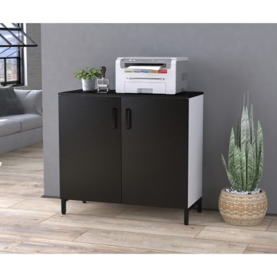 Тумба офисная LT-900-830 белая Черный ST7