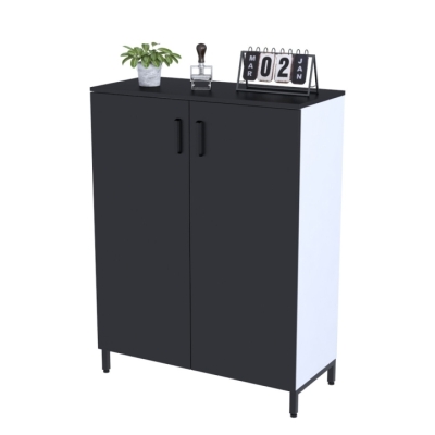 Тумба офисная LT-900-1200 белая Черный ST7