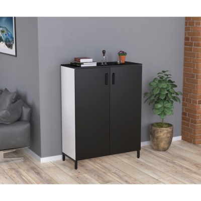 Тумба офисная LT-900-1200 белая Черный ST7