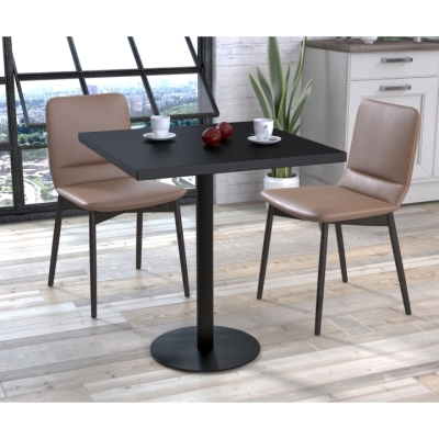 Квадратный обеденный стол BS-450 70 × 70 см Черный ST7