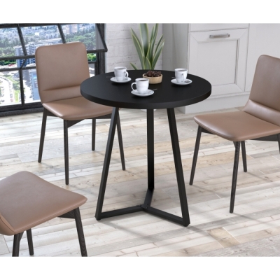Круглый обеденный стол Трикс Loft Design Диаметр 70 см Черный ST7